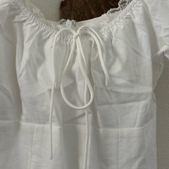 Princess Polly love lies mini Elegant White Dress sz 0 - Picture 7 of 8